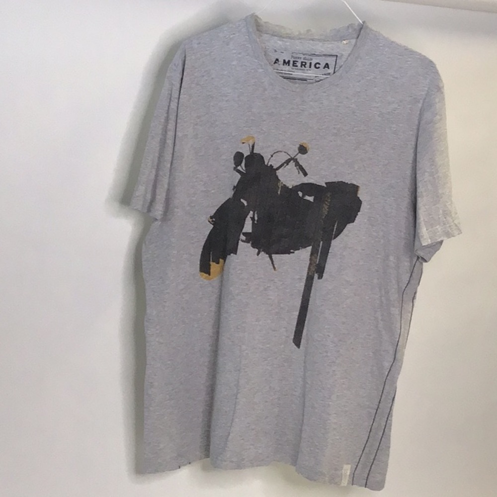 Perry Ellis Mens T-shirt Gray SZ 2X-large